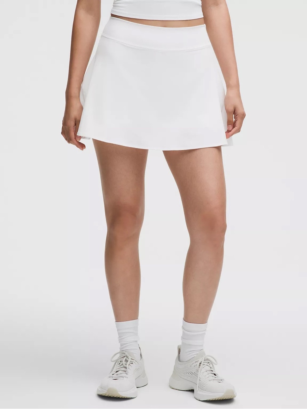 Lulu white Lightweight High-Rise Tennis Skirt